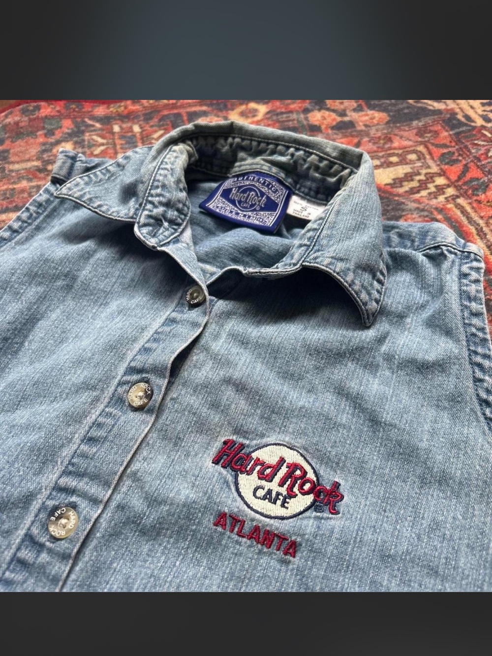 Hard Rock Cafe Atlanta Denim vest - Blue